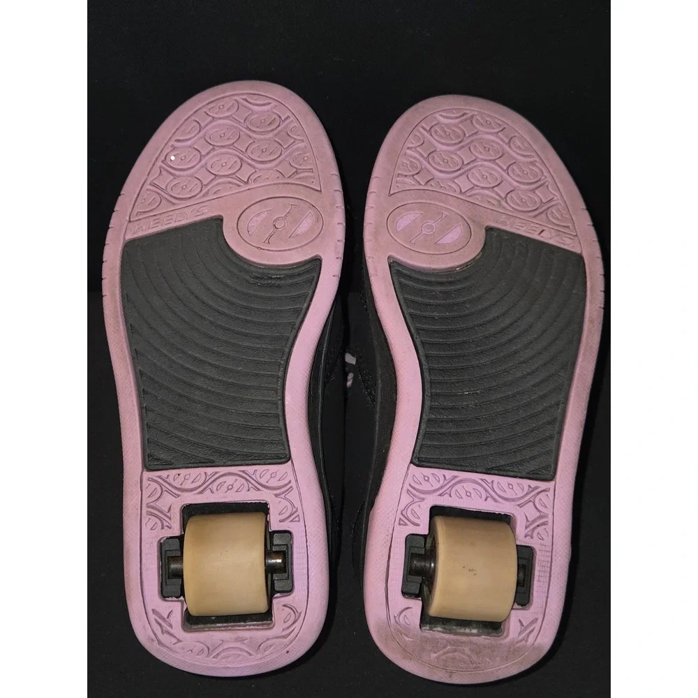 Heelys Kids Black Pink Dual-Lite Wheeled Sneakers Shoes Size‎ 1Y
